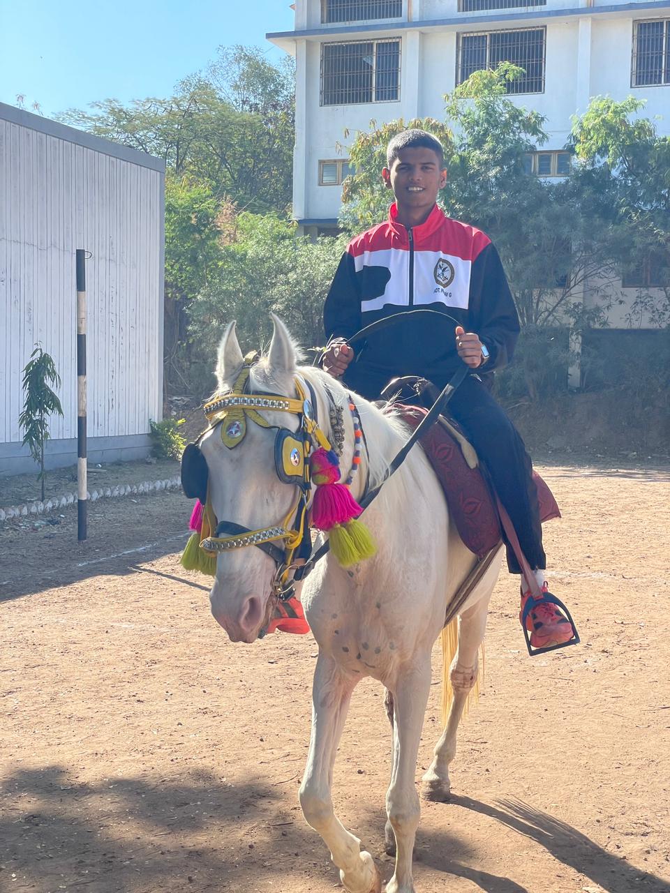 Horse riding practice for NDA aspirants at NADAS defence academy